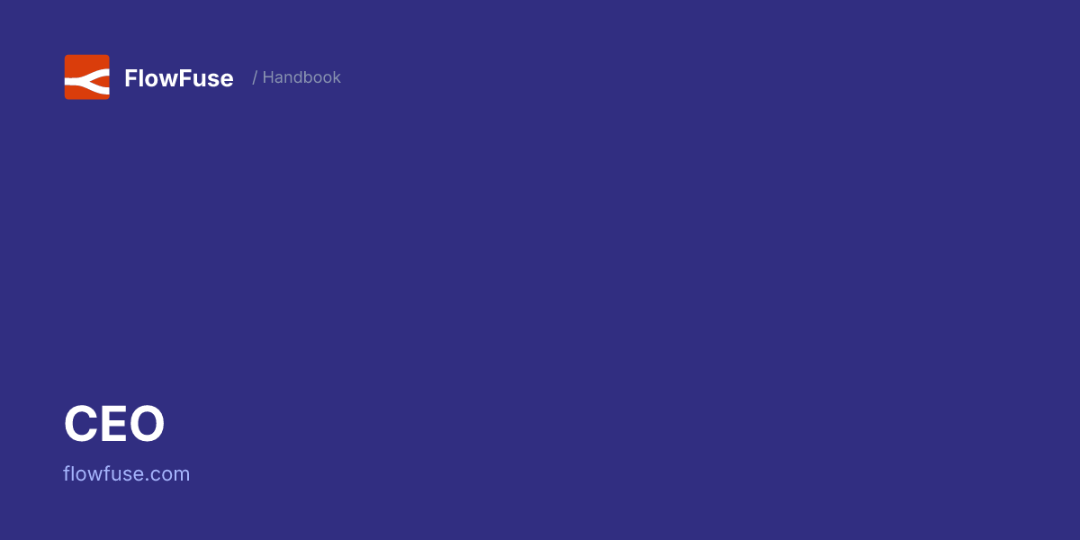 CEO • FlowFuse Handbook