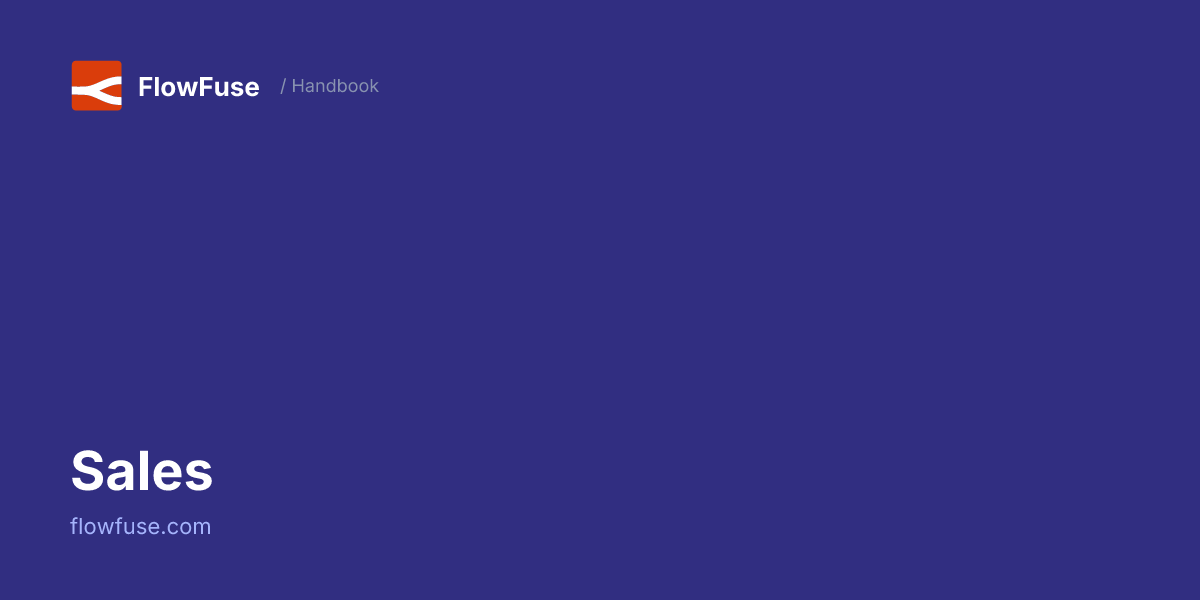 Sales • FlowFuse Handbook