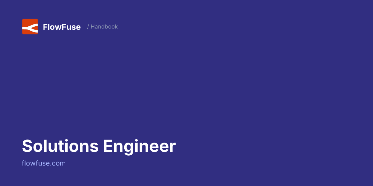 Solutions Engineer • FlowFuse Handbook