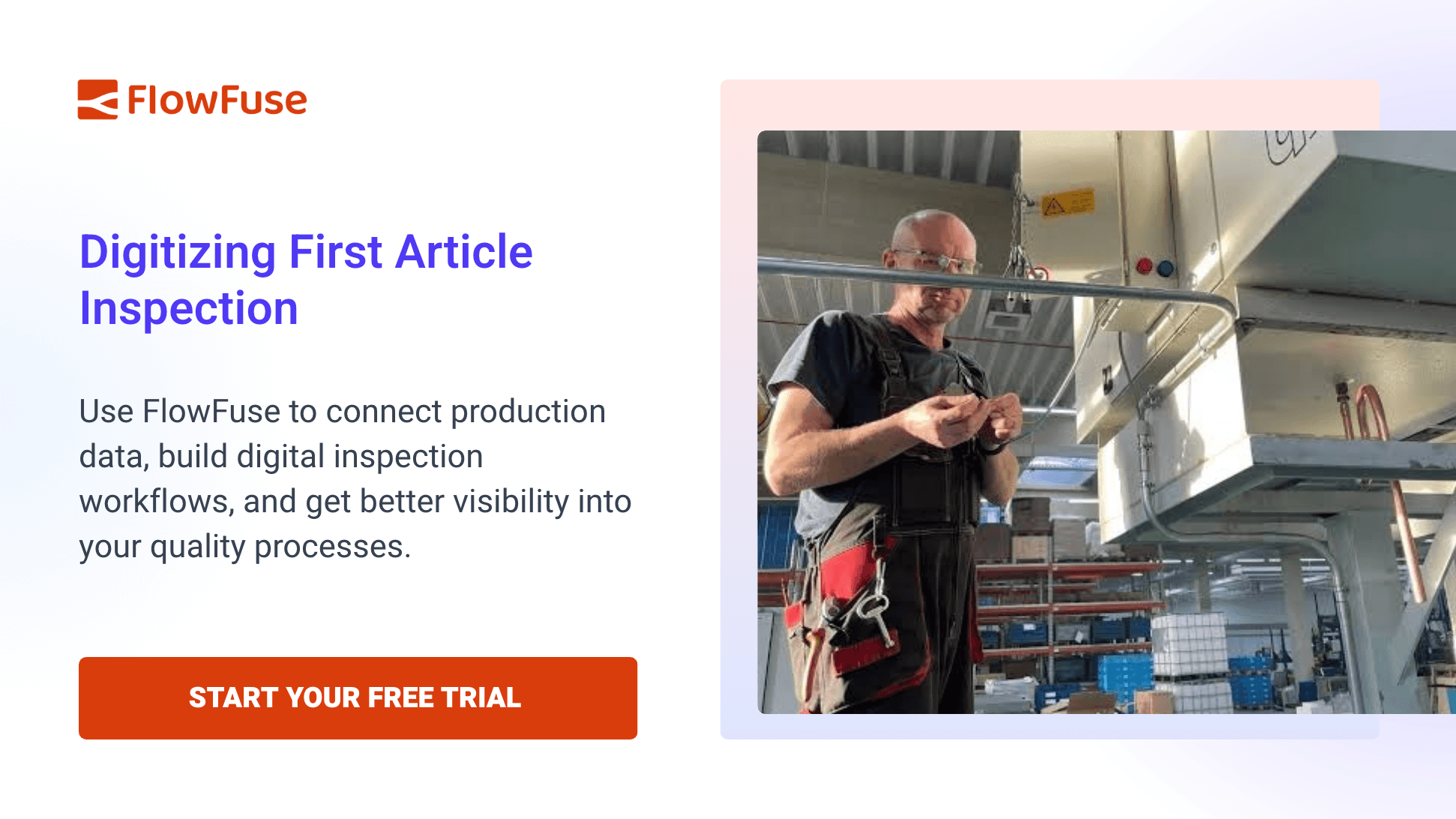 Use FlowFuse to connect production data, build digital inspection workflows, and get better visibility into your quality processes - start your free trial