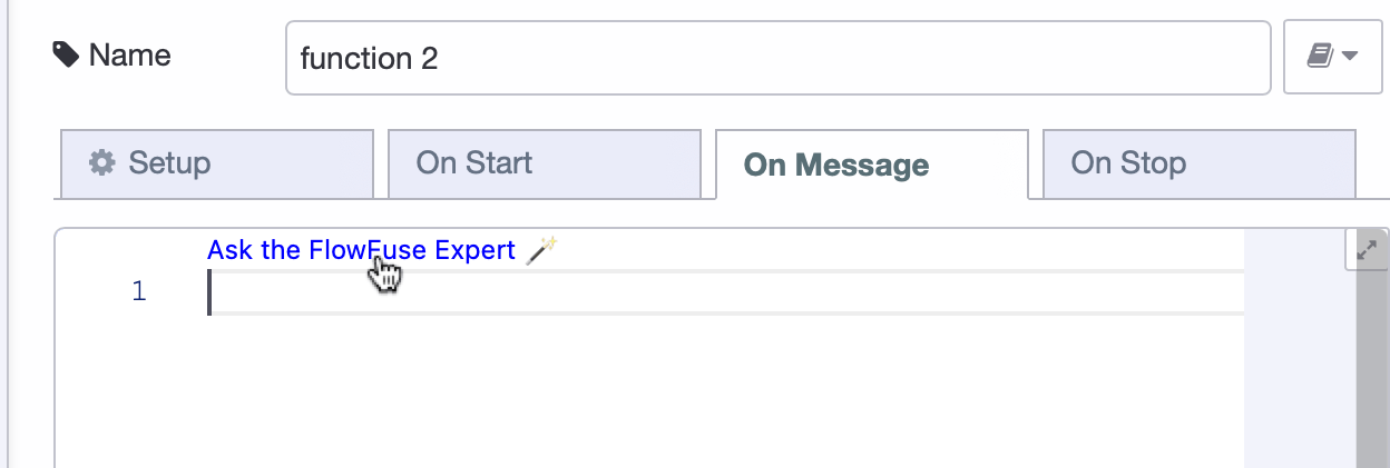 FlowFuse Expert Code Lens