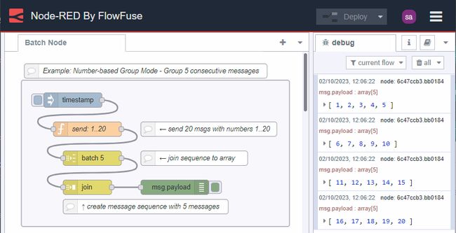 Batching messages into 5 groups