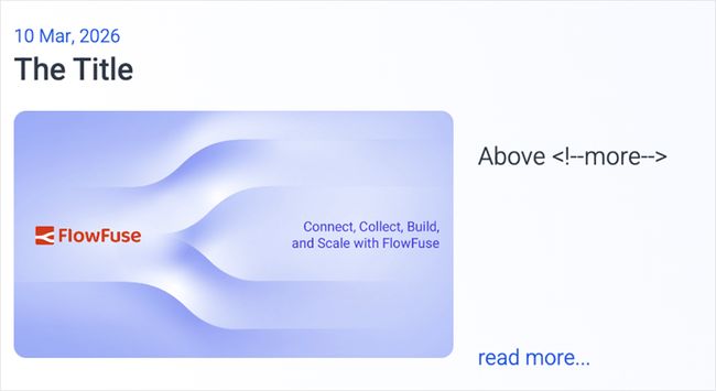 Example of how the headers are shown on the blog index