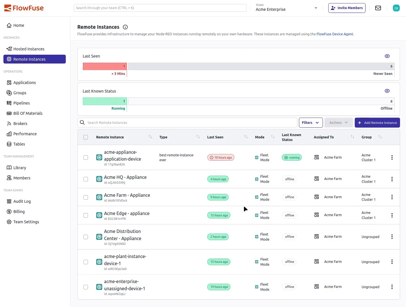 Bulk Device Group Management Interface