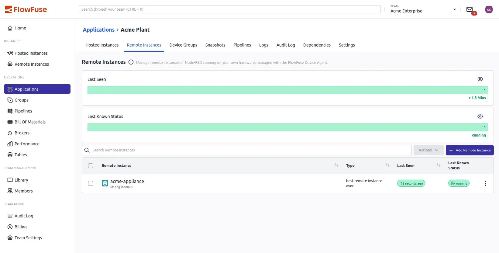AI for application-owned remote instances