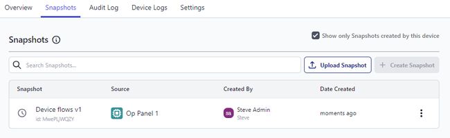Device Snapshots