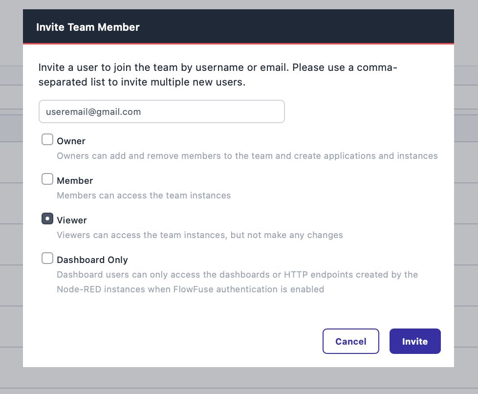 Select role while inviting