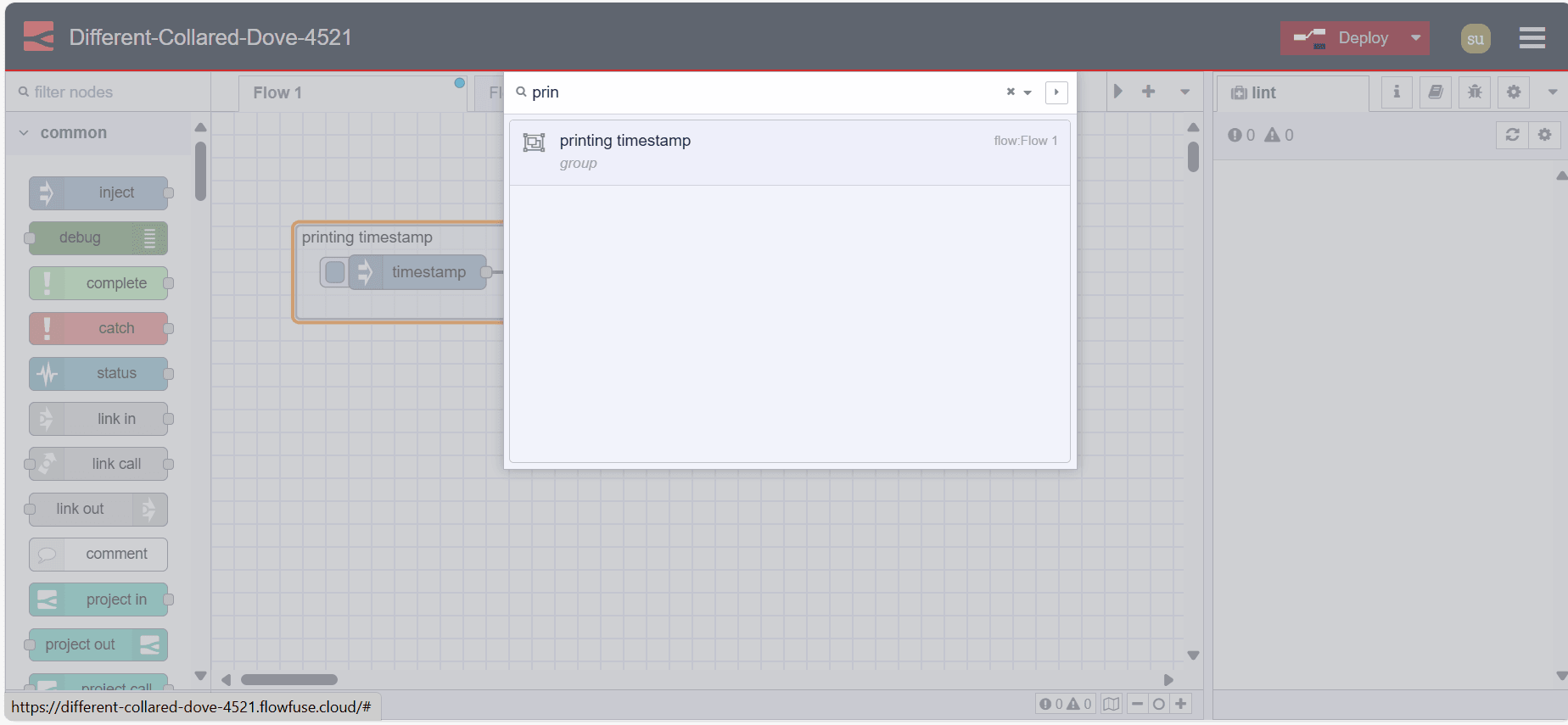 Image showing Node-RED Palette Search bar