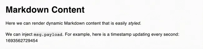 Dynamic markdown with an updating timestamp every 1 second