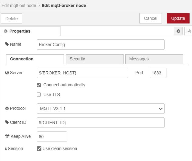 Image mqtt broker node configuration