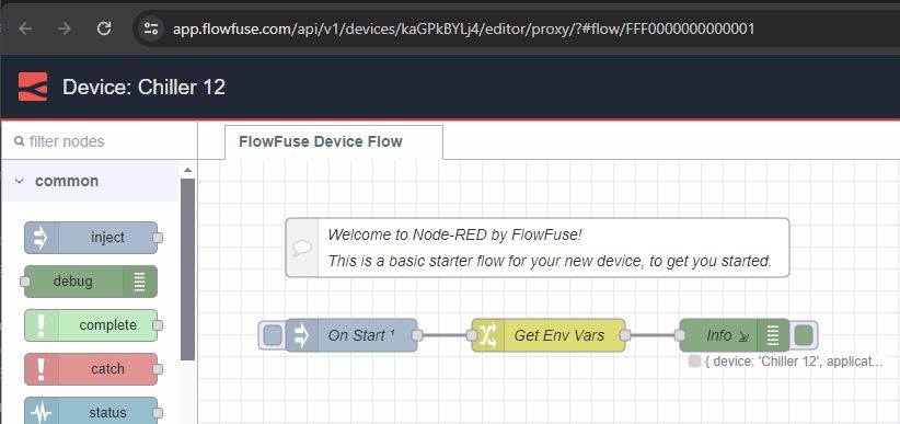 Screenshot of a Node-RED Editor for a Device
