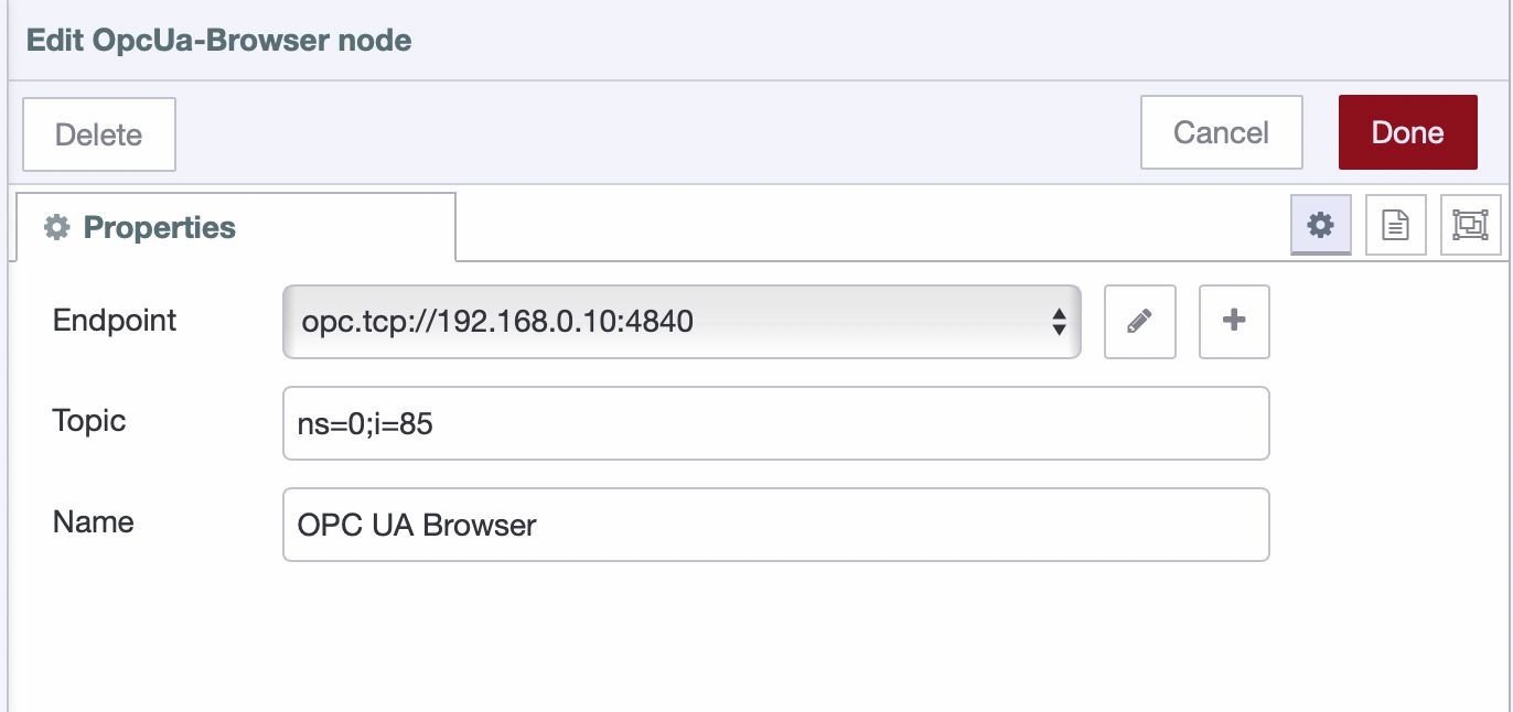 OPC UA Browser node