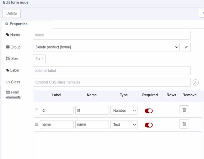 "Deleting product data to the database"