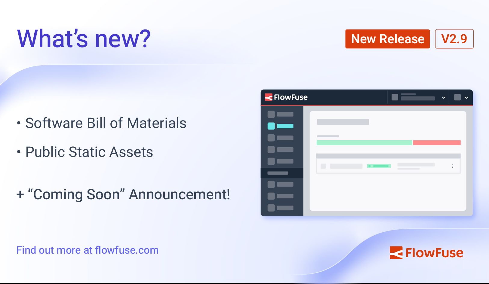 Image representing FlowFuse 2.9: Software Bill of Materials & Public Static Assets